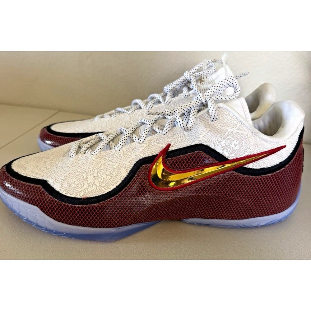 NEW Nike LeBron 23 Men's Low Top Basketball Sneakers 17 White/Red/Gold 2003